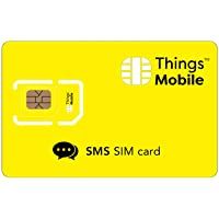 Los mejores  - Tarjeta SIM para SMS - Things Mobile - con cobertura global y red multioperador GSM-2G-3G-4G- sin costes fijos- sin…